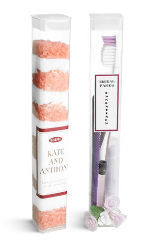 Clear Bath Salt Style PVC Tube Wedding Favor Ideas