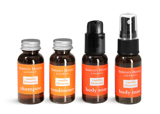 Amber Toiletry Bottles