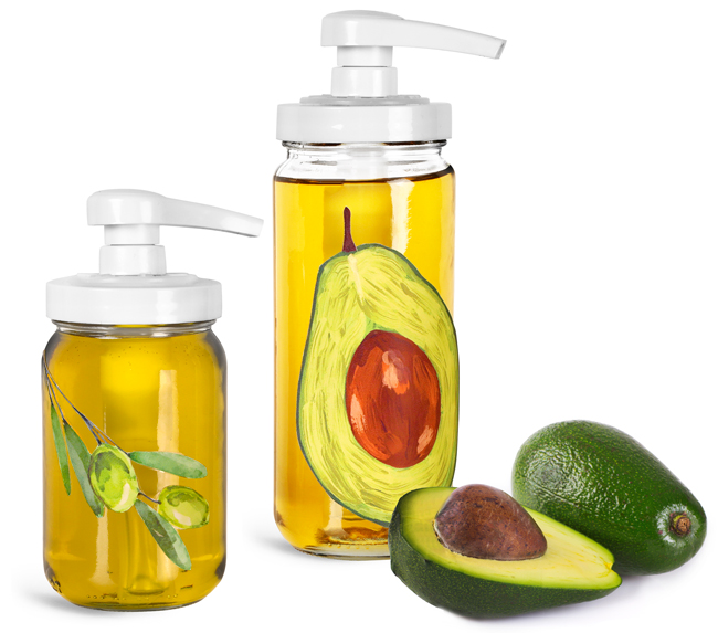 Glass Cooking Oil Jars with Pumps