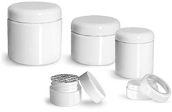 White Plastic Jars for Skincare Promo