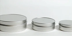 1/4 oz * Flat Metal Tins w/ Rolled Edge Covers