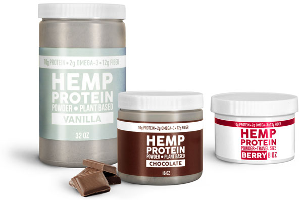 Hemp Protein Powder Plastic Jars