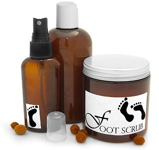 Foot Soak, Foot Scrub & Foot Spray Containers