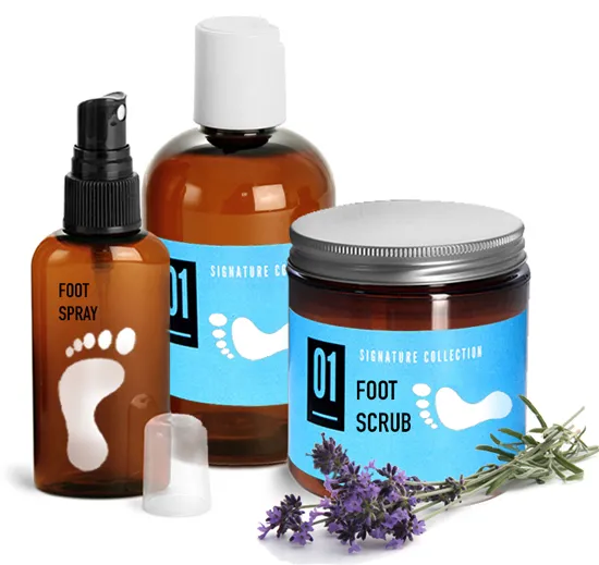 Foot Soak, Foot Scrub & Foot Spray Containers  