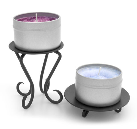 Footed Candle Tins 