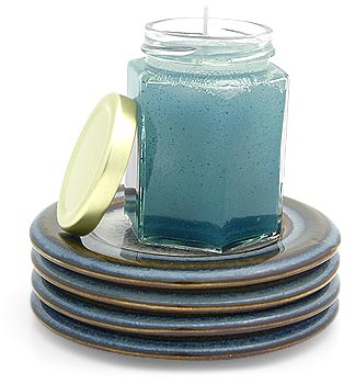 Glass Hexagon Candle Jars  