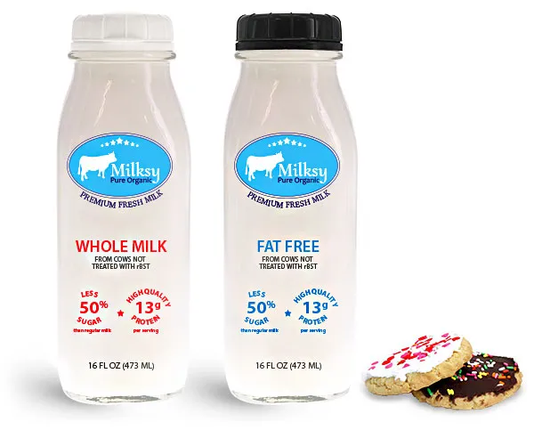 Dairy Bottles, Clear Glass Milk Bottles 