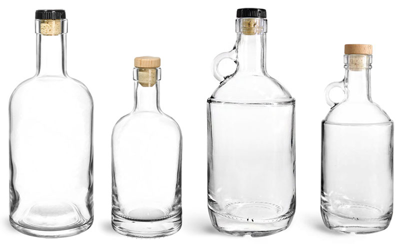 Glass Beverage Bottles for Home Brew and Distilling Glass Beverages