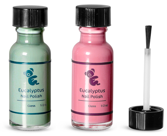 Boston Round Glass Nail Polish Bottles   