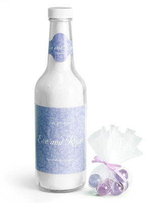 Clear Glass Woozy Bottle Wedding Favor Ideas