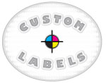 Oval White Paper Custom Labels w/ Glossy Finish