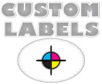 Oval Labels, White Paper w/ Glossy Finish