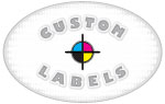 Oval Labels, White Paper w/ Glossy Finish