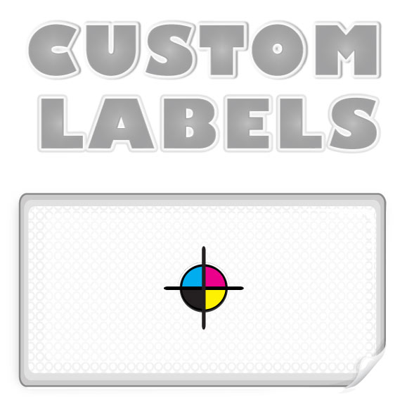 SKS Bottle & Packaging Custom Labels, 1" x 0.5" Rectangular Labels