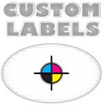 Oval Labels, White Paper w/ Glossy Finish