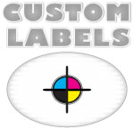Oval Labels, White Paper w/ Glossy Finish