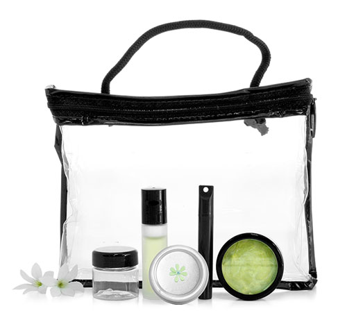Clear Vinyl Bags With Black Zipper and Rope Handle