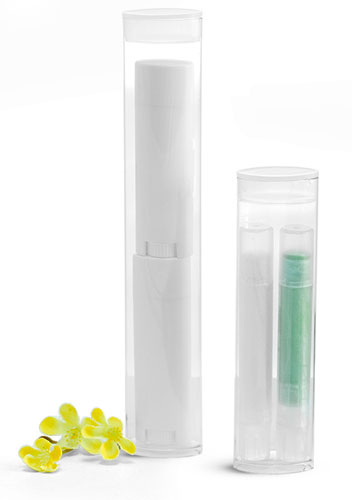 Clear Oval Propionate Tubes w/ Plugs