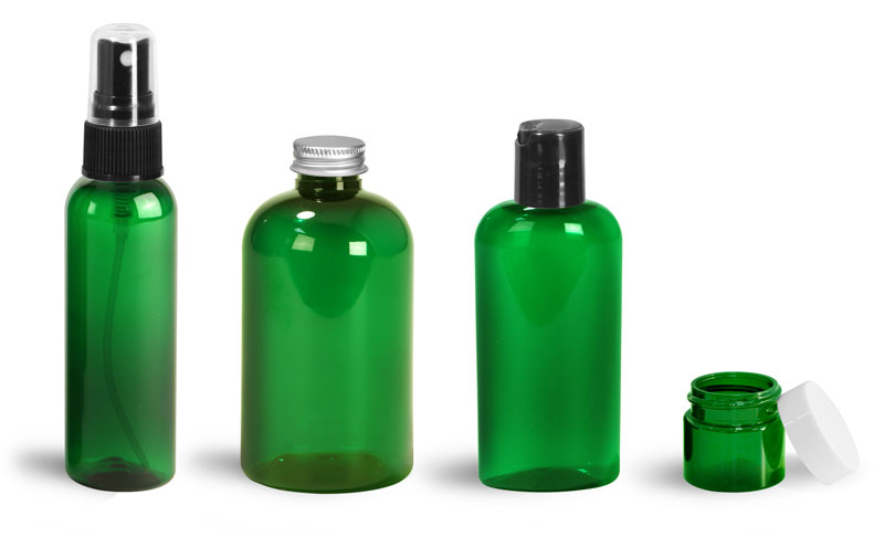 Green Pet Bottles & Jars