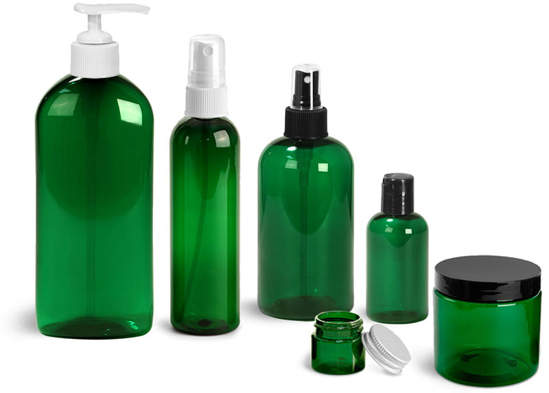 Green PET Bottles & Jars