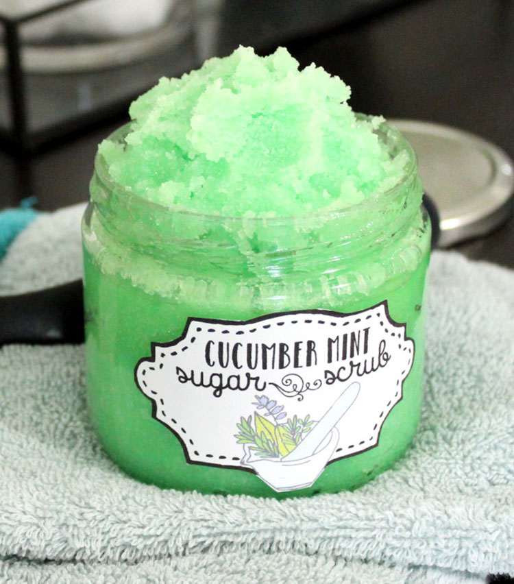 Cucumber Mint Sugar Scrub Recipe