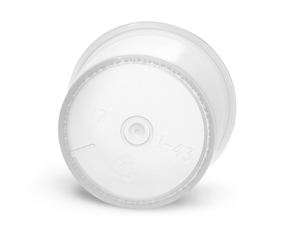 8 oz Natural Polypropylene Jars (Bulk), Caps Not Included