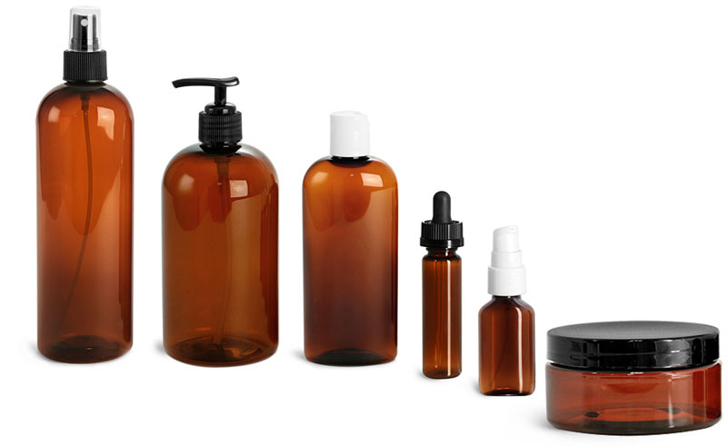 Amber PET Bottles & Jars