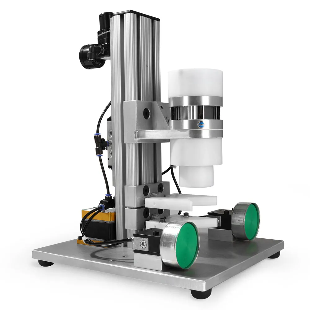 Universal Pneumatic Press Assembly For Child Resistant Sprayers