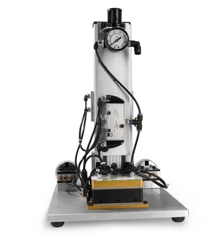 Universal Pneumatic Press Assembly For Child Resistant Sprayers