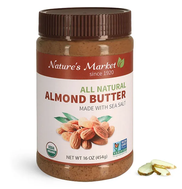 Food Jars, Plastic Almond Butter Jars   