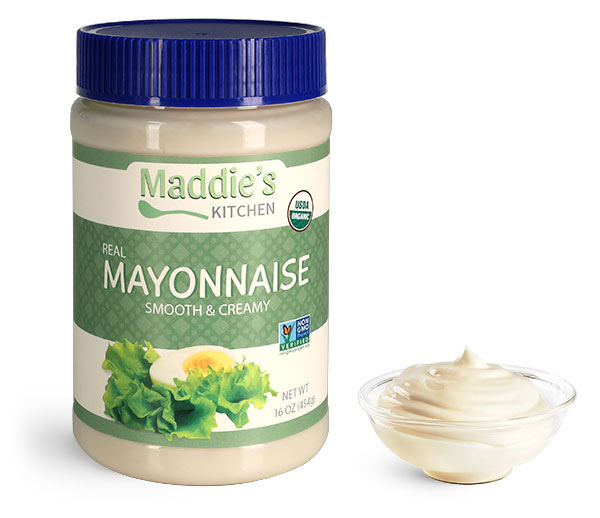Food Jars, Plastic Mayonnaise Jars