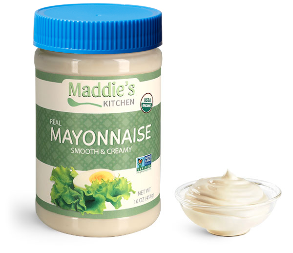 Food Jars, Plastic Mayonnaise Jars