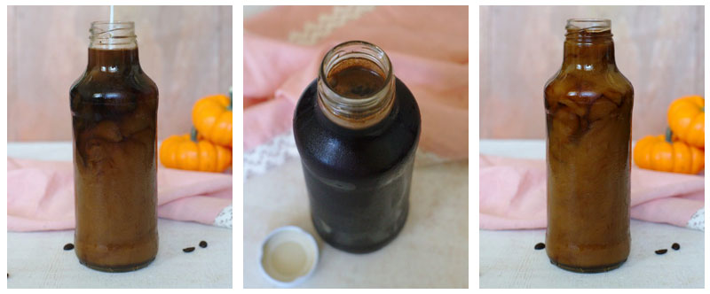 DIY - Pumpkin Spice Cold Brew Coffee in Glass Beverage Bottles