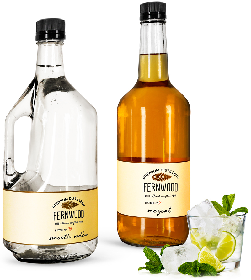 Restaurant Glass Liquor Bottles   