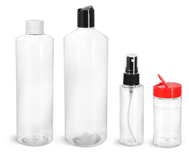 Clear PET Cylinder Bottles
