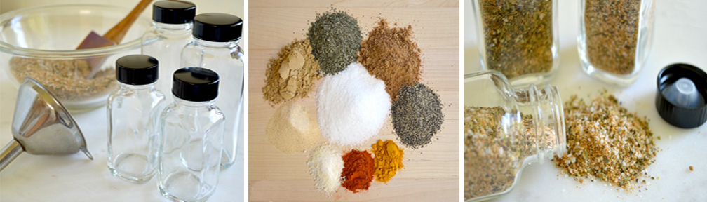 DIY - Easy & Flavorful Thai Spice Rub Recipe in French Square Glass Bottles