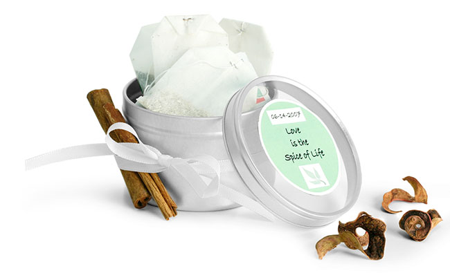 Metal Tins With Clear View Tops Wedding Favor Ideas