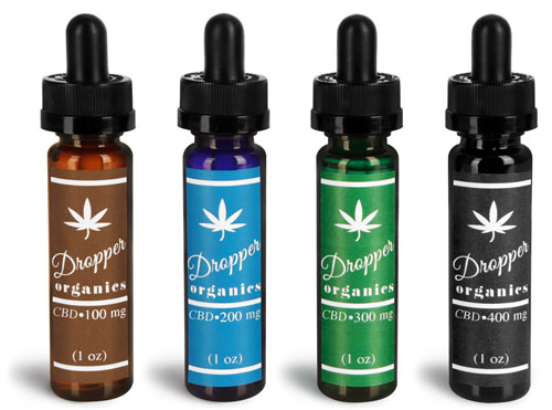 Plastic CBD Hemp Oil Tincture Bottles