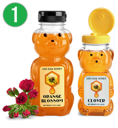 Tall and Slim Honey Jars - Honey Jars and Bottles - Food and Beverage -  Industry Catalog