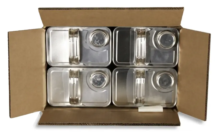 1 gallon, 6 Cans  Paint Can Shippers w/ 6 Gallon Oblong Metal Cans & Shipping Boxes