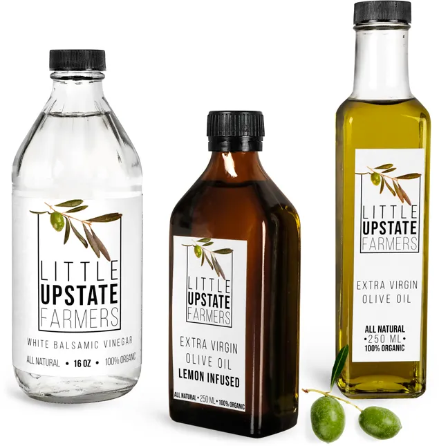 Glass Vinegar and Cooking Oil Bottles 