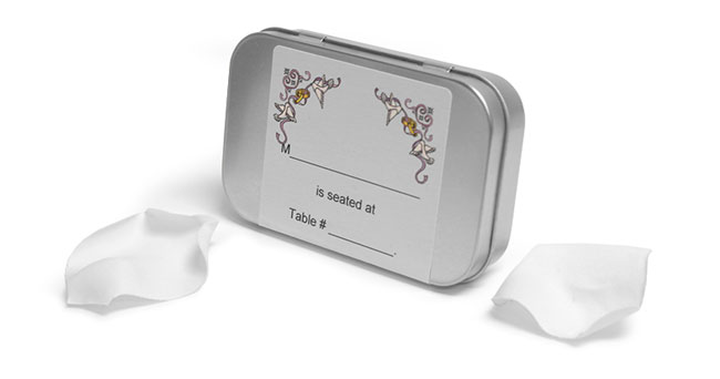 Hinge Top Tins Wedding Favor Ideas
