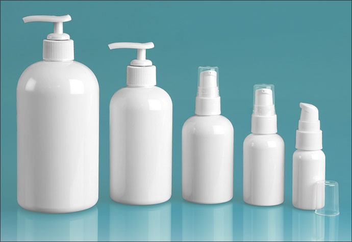 White Body Care Bottles and Jars