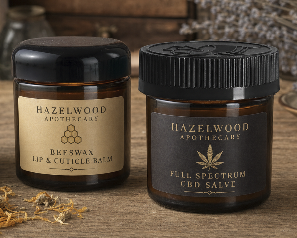 Amber Glass Jar Cap Options