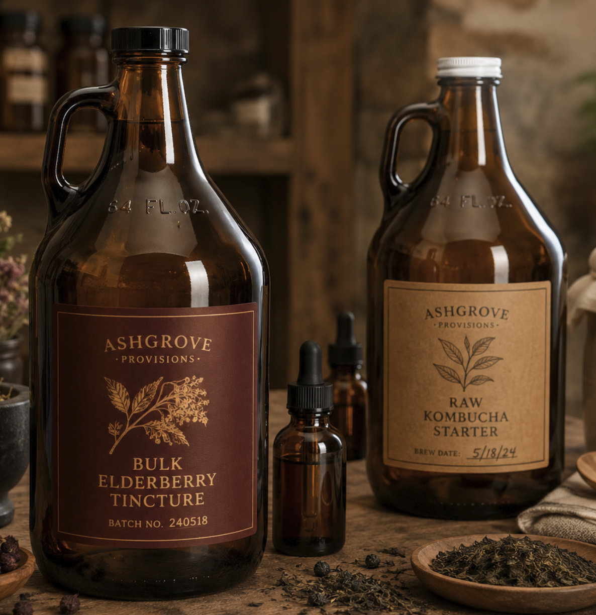 Amber Glass Jug Application