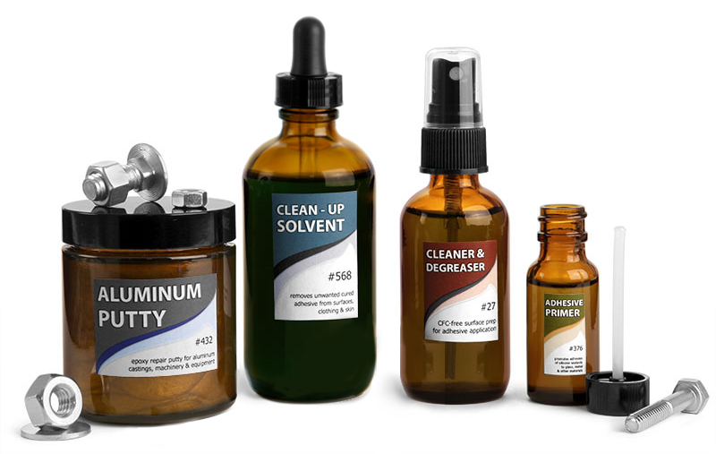 Amber Glass Chemical Bottles