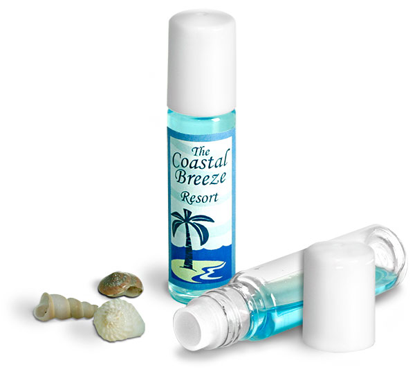 Clear PET Mini Roll On Containers w/ Fitment, Ball & Cap