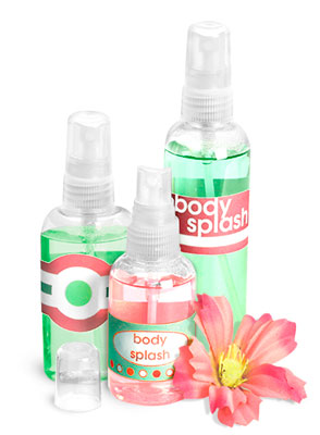 Clear PET Bottles w/ Natural Fine Mist Sprayers