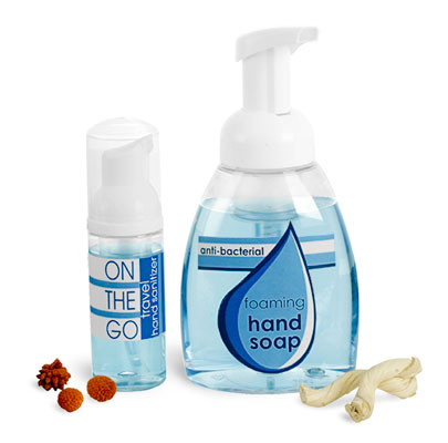 Clear PET Bottles With White Foamer Pumps
