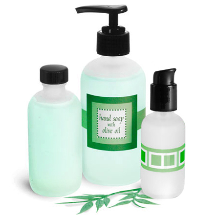 Glass Hand Soap Bottles